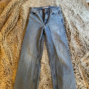 Zara Light Wash Straight Leg Jeans